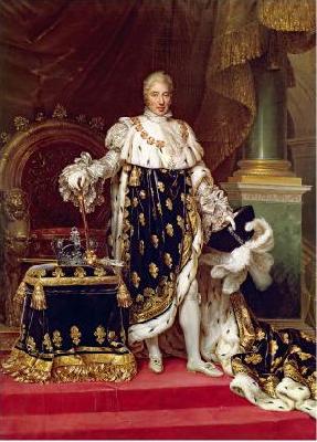 Jean Urbain Guerin Portrait of the King Charles X of France in his coronation robes oil painting image